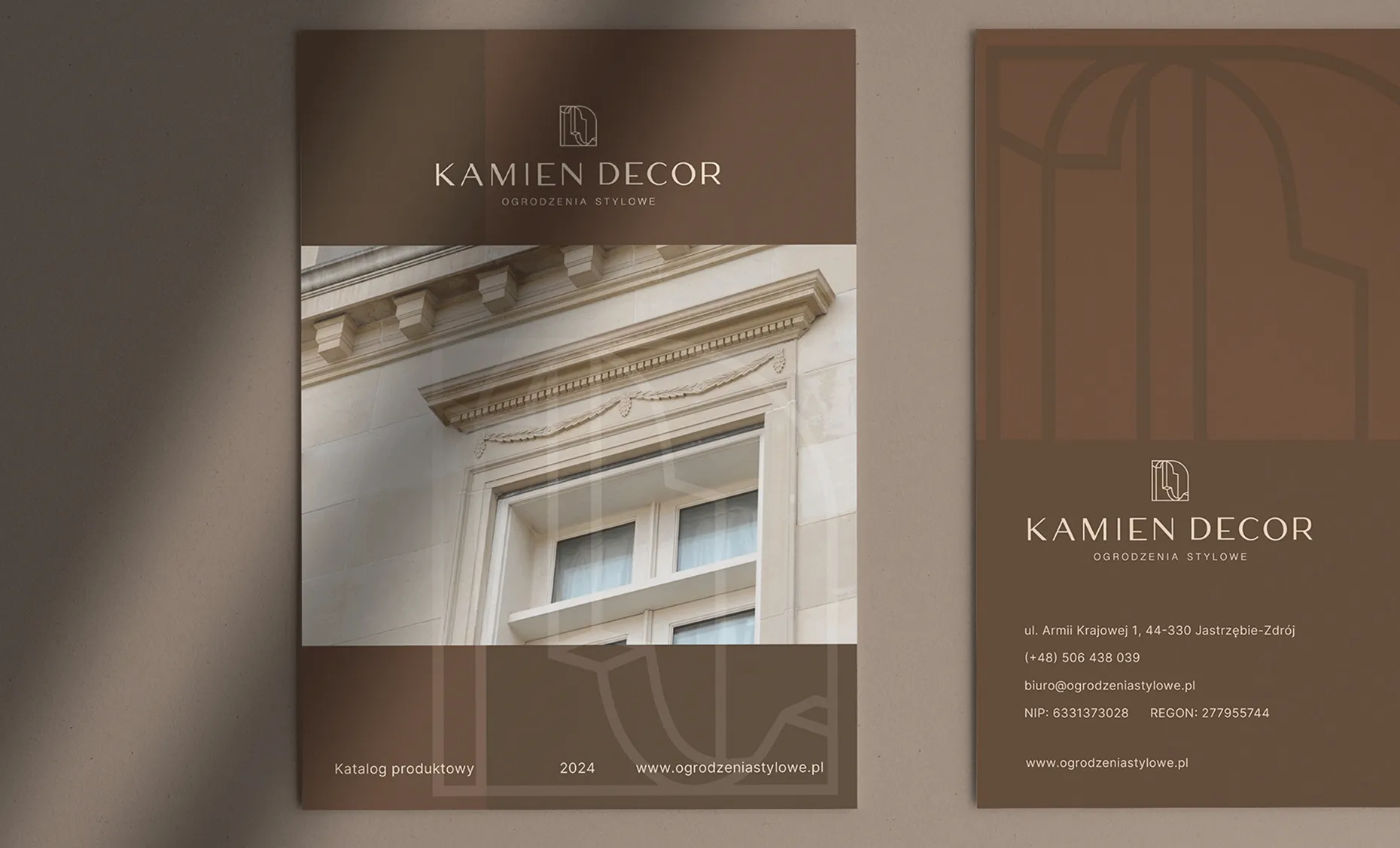 Zaprojektowany katalog produktowy marki Kamień Decor